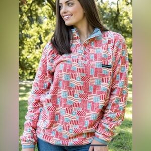 Women’s medium pullover jacket fleece quarter zip 4th of July